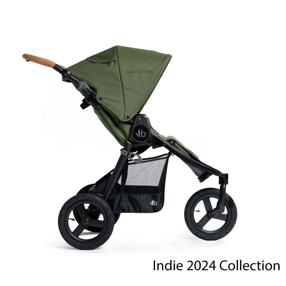 
                      
                        Bumbleride Indie All Terrain Stroller in Olive - Profile View - New Collection 2024
                      
                    