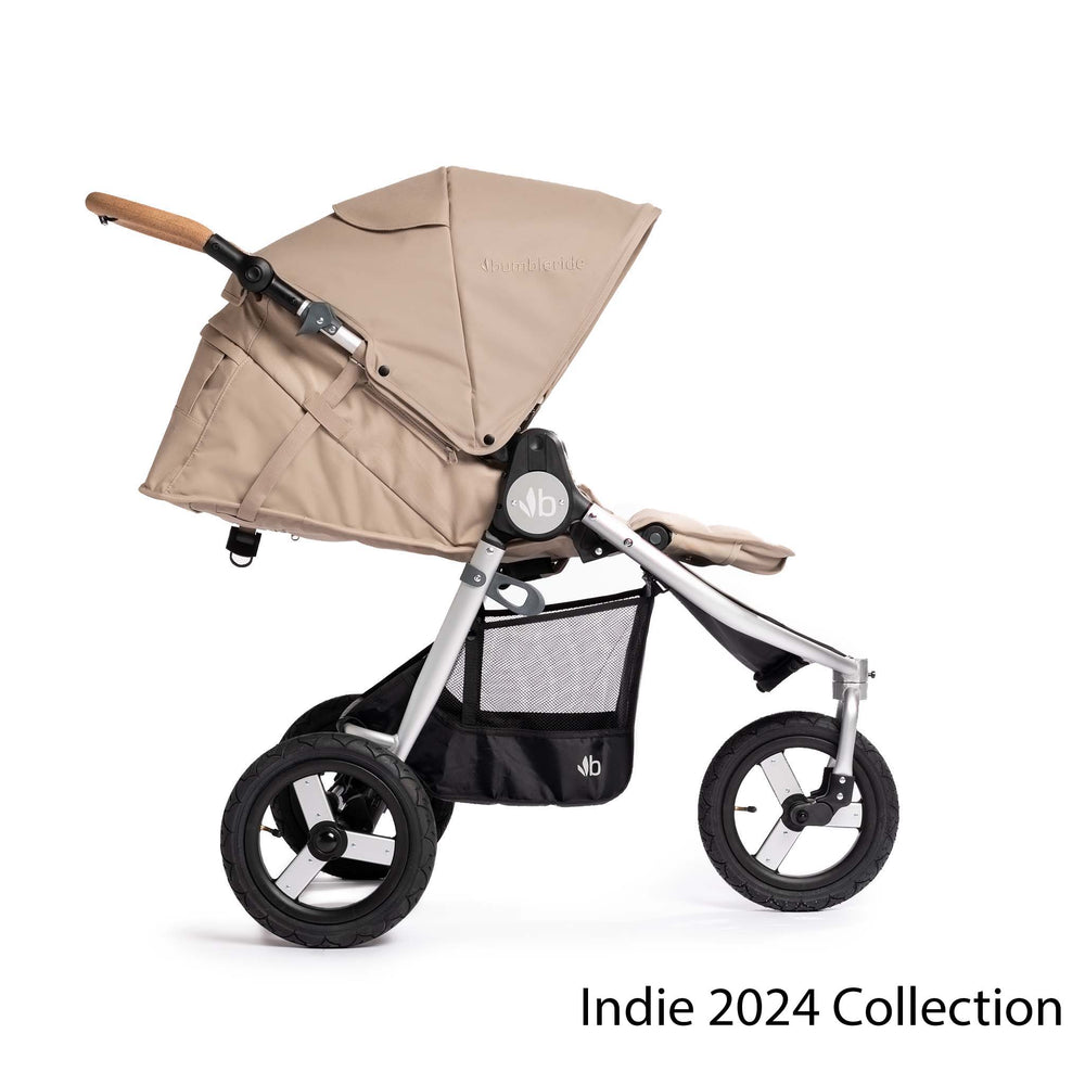 
                      
                        Bumbleride Indie All Terrain Stroller in Sand - Fully Reclined Mode - New Collection 2024
                      
                    