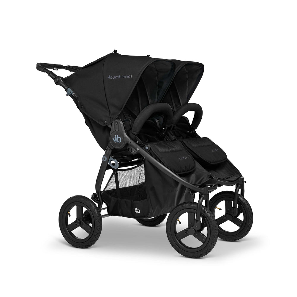 Bumbleride Indie Twin Stroller in Black - Premium Black Frame - Past Collection 2022.