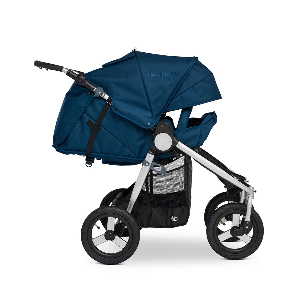 
                      
                        Bumbleride Indie Twin Stroller Double Stroller in Maritime - Infant Mode - Past Collection 2022.
                      
                    