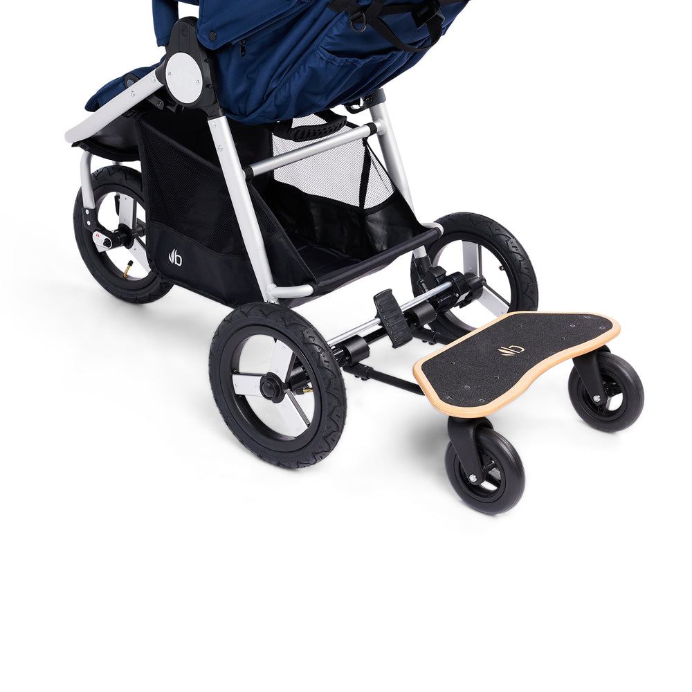 
                      
                        Bumbleride Mini Board Toddler Board - New Collection - Rear View Attached to Indie All Terrain Stroller in Maritime
                      
                    