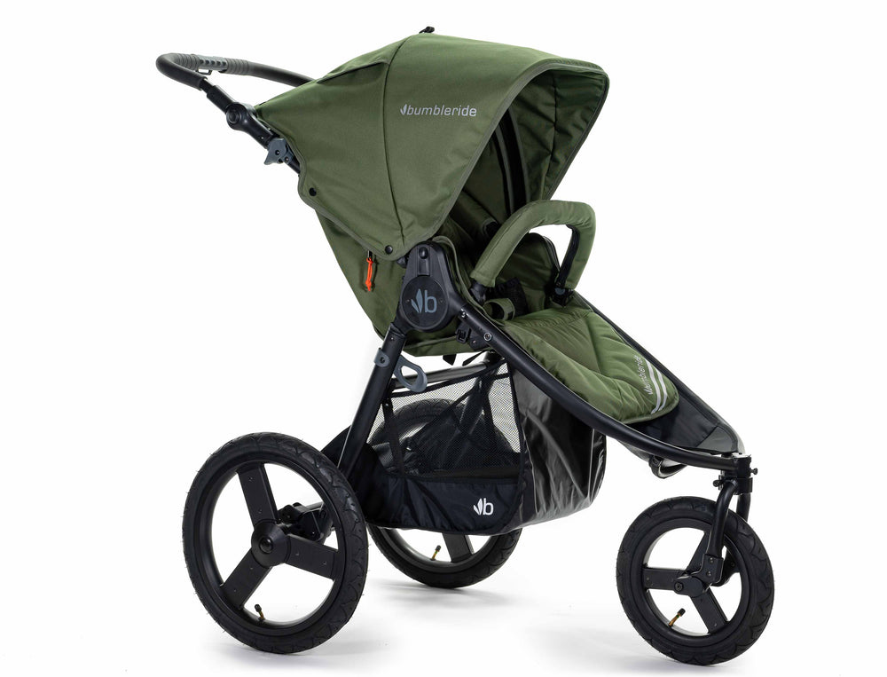 Speed Running Pram Olive Green Front