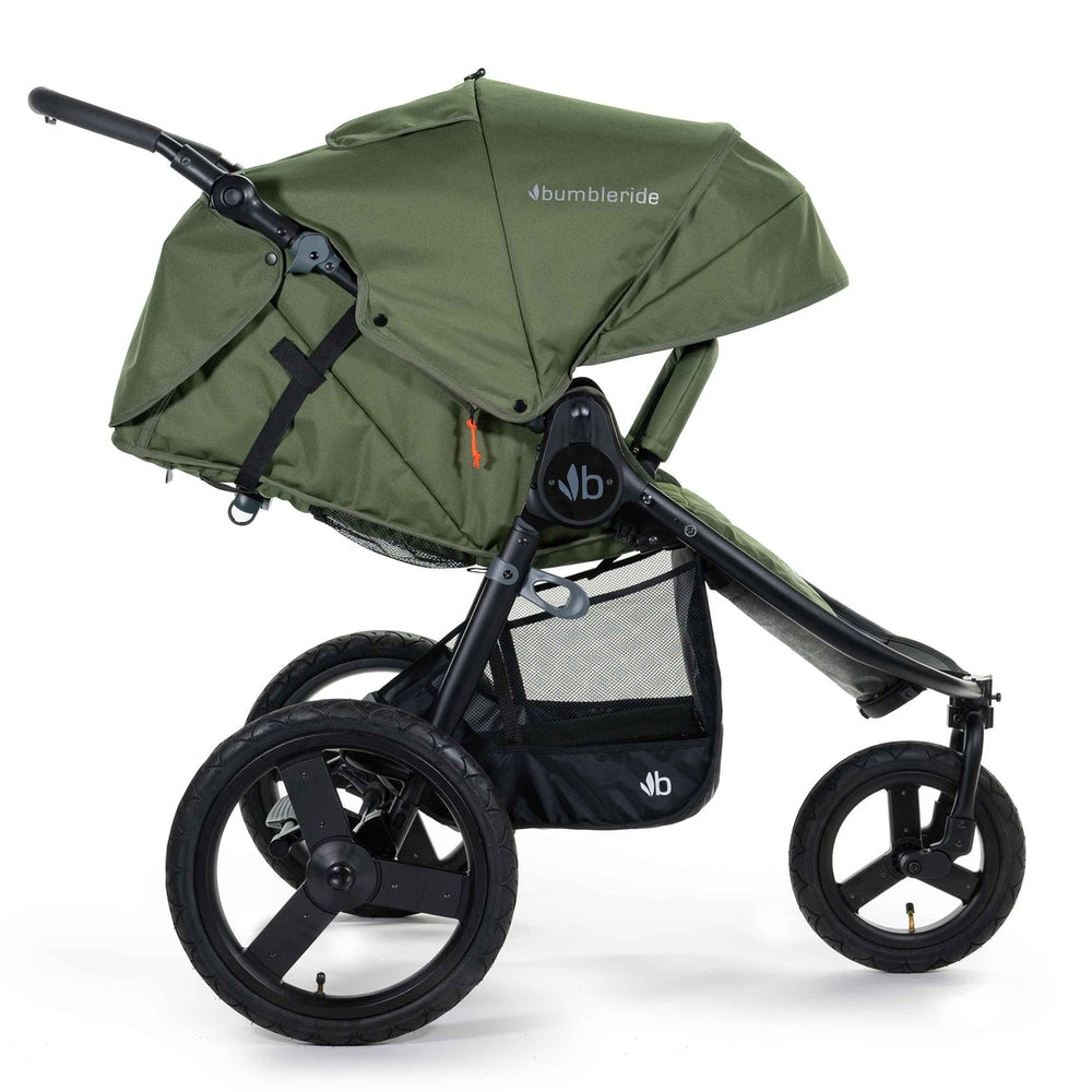 
                      
                        Speed Running Pram Olive Green Profile View
                      
                    